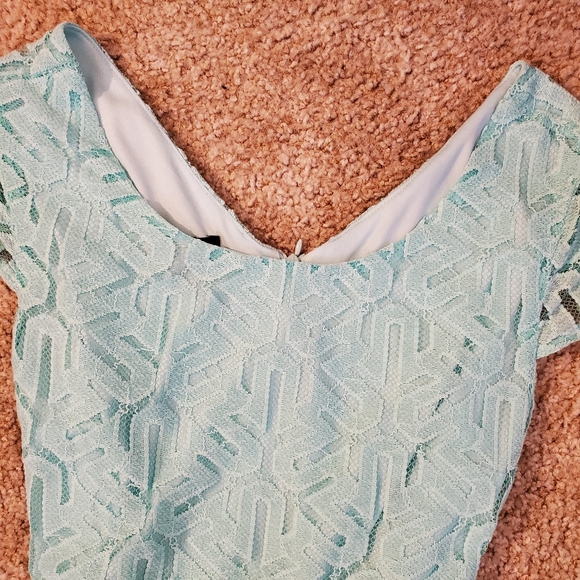 AB Studio Light Blue Lace Dress - Picture 4 of 12